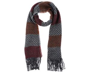 Giada Benincasa Wool Blend Scarf - Maroon/Grey