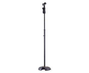 Hercules Adjustable EZ Grip H Base Microphone Straight Stand/Holder w/ Mic Clip