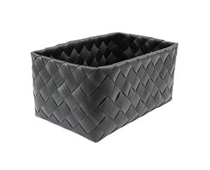 IconChef Wood Chip Rectangular Basket Medium 35x23x16cm Black