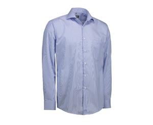 Id Mens Fine Twill California Shirt Long Sleeve Modern (Light Blue) - ID489