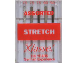 Klasse Sewing Machine Needles STRETCH Regular Assorted (75 90) Pack of 5 Needles