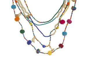 Lovisa Rainbow Seed Bead Layered Long Necklace