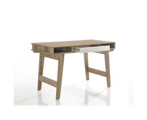Meya Computer Desk Office Study Table Scandinavian Oak White Furniture Modern