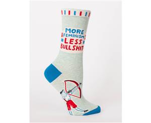 More Feminism Less Bullshit Crew Socks