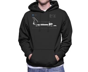 NASA Space Shuttle Weight Diagnostic Men's Hooded Sweatshirt - Black