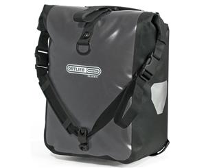 Ortlieb Front Roller Classic Ql2.1 Waterproof Pannier Bag Pair Asphalt Grey/Blk