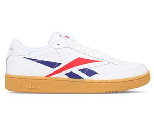 Reebok Men's Club C 85 Sneakers - White/Scarlet/Phantom Blue