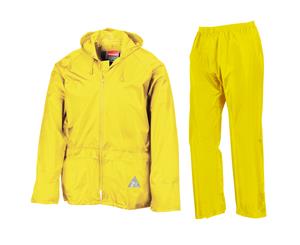 Result Mens Heavyweight Waterproof Rain Suit (Jacket & Trouser Suit) (Neon Yellow) - RW3238