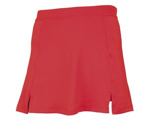 Rhino Womens/Ladies Sports Performance Skort (Tennis Netball Hockey & Lacrosse) (Red) - RW1280