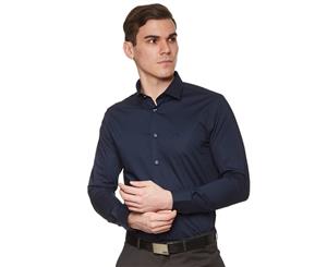 Roberto Cavalli Men's Comfort Fit Dress Shirt - Navy