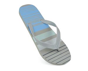 Sandrocks Mens Striped Flip Flops (Grey) - FLIP338