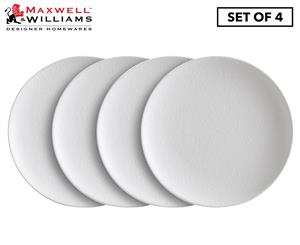 Set of 4 Maxwell & Williams Caviar Coupe Plate 20cm White