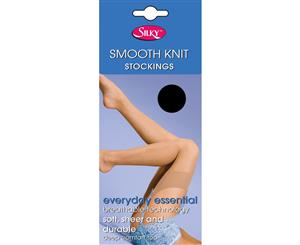 Silky Womens/Ladies Smooth Knit Stockings (1 Pairs) (Black) - LW252