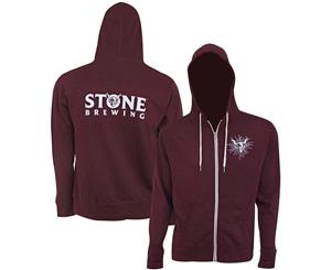 Stone Brewing Text Logo Burgundy Men's Hoodie