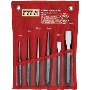 TTI 6 Piece Chisel & Punch Set & Wallet