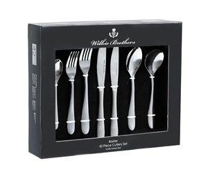 Wilkie Brothers Baxter 42 Piece Cutlery Set Spoon Fork Knife Tea Cafe Dinner