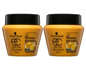 2 x Schwarzkopf Extra Care Oil Nutritive Mask 300mL