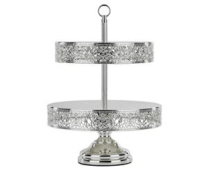 2-Tier Reversible Cupcake Stand | Silver Plated | Le Gala Collection CS304VSX