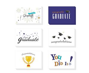 6 x Graduation Themed cards Set