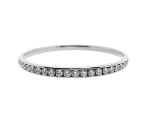 Bevilles Stainless Steel Crystal Channel Bangle