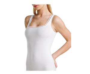 BlackSpade Essential White Cotton Tulle Singlet Vest Top 1968