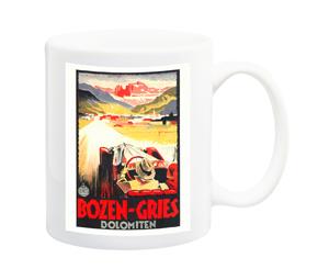 Bozen Gries Franz Lenhart 1934 Italian Travel Poster Mug - 11 Fluid Oz