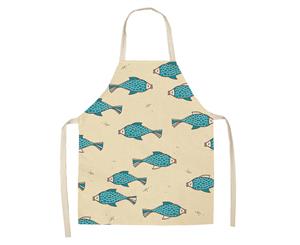 Cartoon Fish Kitchen Apron Drawing Cooking