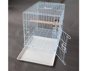 Collapsible Pet Carrier Travel Cage for Medium Bird Cockatoo 2.7cm Bar Space