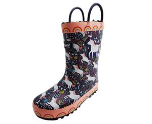 Cotswold Girls Unicorn Puddle Boots