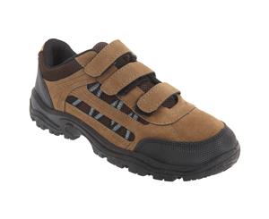 Dek Mens Ascend Triple Touch Fastening Trek Hiking Trail Shoes (Khaki/Brown) - DF143