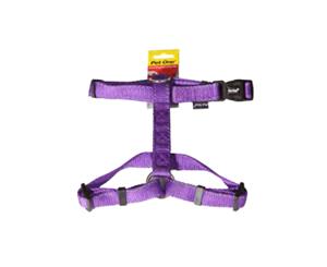 Dog Harness Nylon Reflective Adjustable - Purple - 35cm-50cm x 20mm (Pet One)