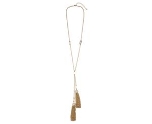 Double Tassel Necklace Gold