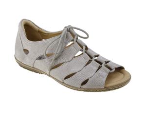 Earth Shoes Womens Comfort Plover Lace Up Sandal in Taupe Leather