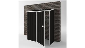 EasyShed S1508 Off The Wall Garden Shed - Ebony