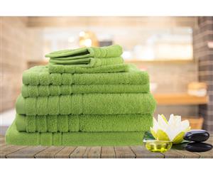 Egyptian Cotton Bath Sheet 8 Pieces Combo Value Set Lime Green