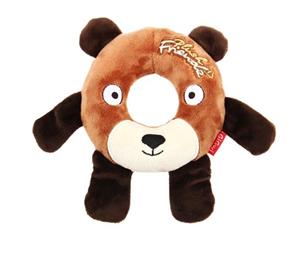 Gigwi Plush Rubber Ring Bear