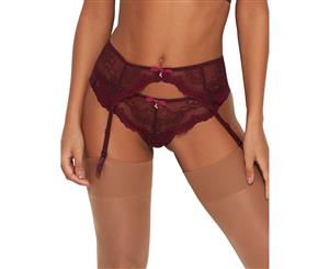 Gossard 7712 Superboost Lace Fig Purple Suspender Belt