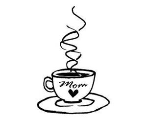 Gourmet Rubber Stamps Cling Stamps 2.75X4.75 Mom's Coffee Cup