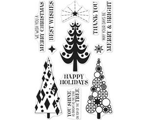 Hero Arts Clear Stamps 4&quotX6"-Stylized Christmas Trees