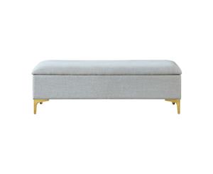 Life Interiors Georgia Fabric Storage Bench (Light Grey)