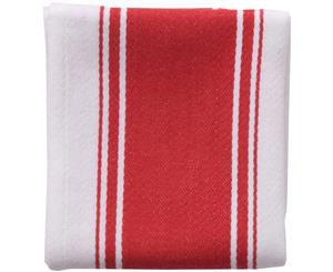 Love Colour Striped Tea Towel Scarlet