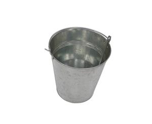 OZtrail Galvanised Metal Bucket 10L Silver Rustic Charm