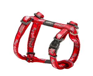 Rogz Fancy H Harness Red Bones