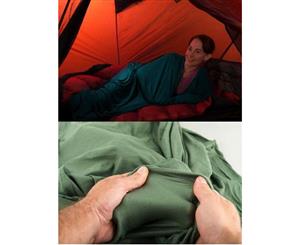 Sea to Summit Expander Sleeping Bag Liner Traveller Eucalyptus - Eucalyptus