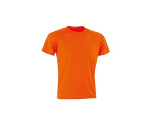 Spiro Adults Unisex Impact Aircool Tee (Flo Orange) - RW6120