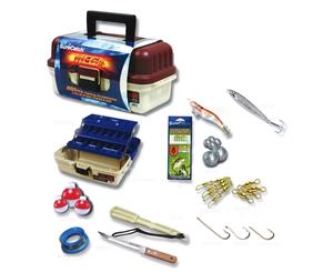 Surecatch 201 Piece Mega Fishing Pack - 3 Tray Tackle Box - Assorted Tackle Kit