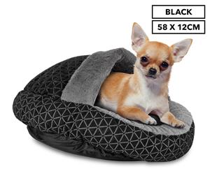 Trendy Pets 58x12cm Luxe Slip Pod Pet Bed - Black