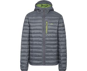 Trespass Mens Digby Feather Down Ultra Light Insulated Packable Jacket - Carbon/Fern