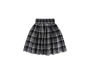 Turtledove Check Woven Midi Skirt