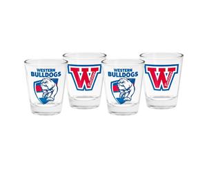 Western Bulldogs 4Pk Shot Glasses